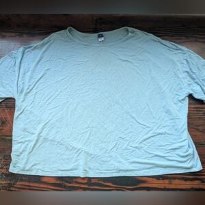 Old Navy Luxe Cropped Dolman Sleeve Tee (Light Blue, Size M)